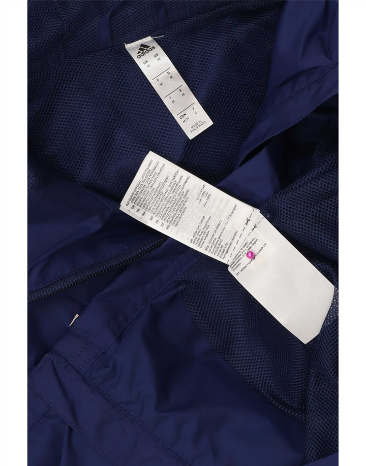 Męska kurtka przeciwdeszczowa Adidas z grafiką, UK 38, średni granatowy poliester