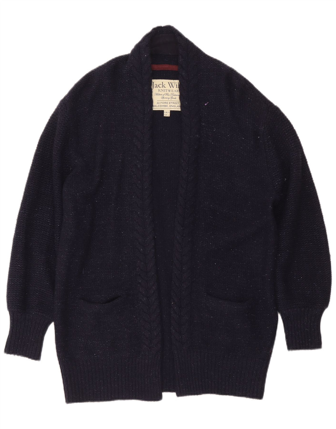 Sweter damski Jack Wills Oversized Longline Cardigan UK 10, mały, granatowy