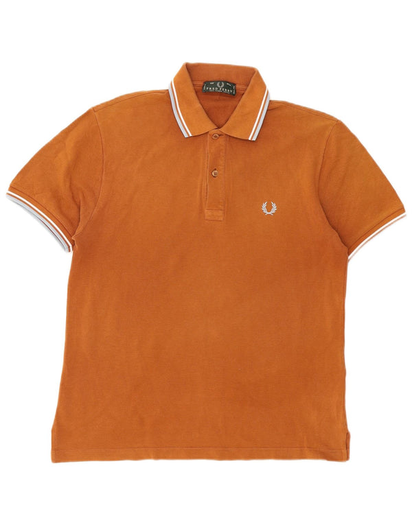Męska koszulka polo Fred Perry, mała, brązowa, bawełniana w paski