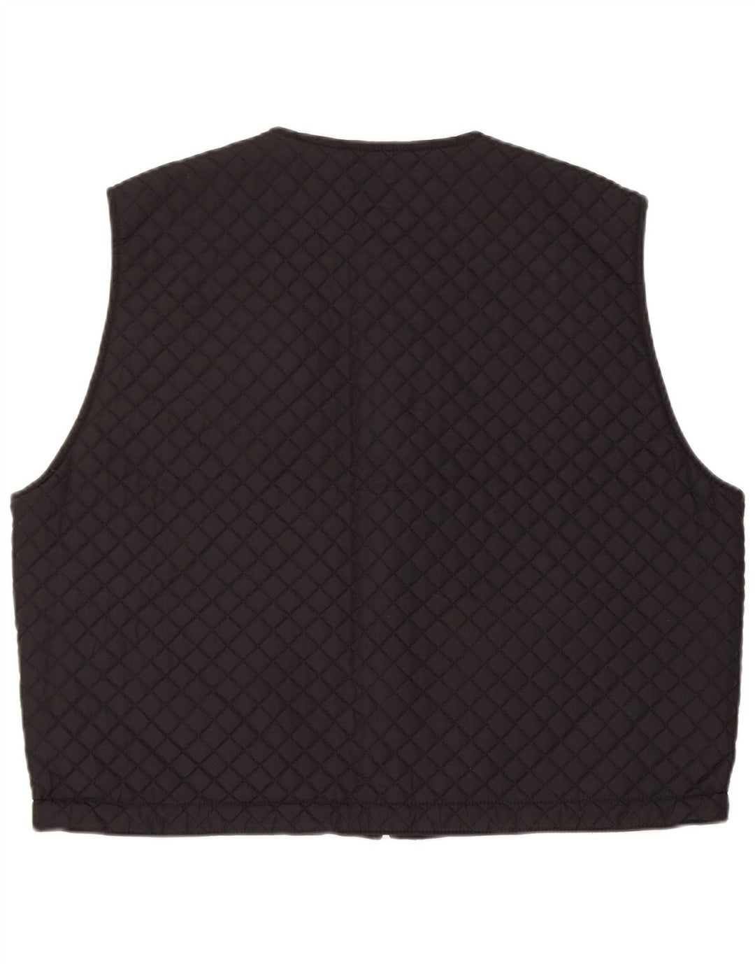 Dwustronna pikowana kamizelka damska w stylu vintage, oversize UK 12, średni czarny nylon