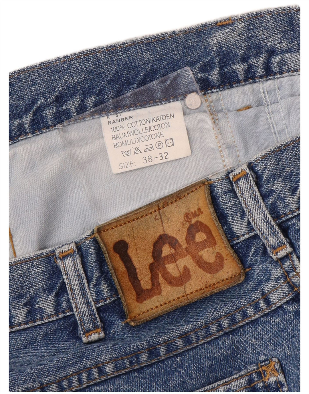 Męskie jeansy Lee Ranger Straight W38 L32, niebieskie, bawełniane