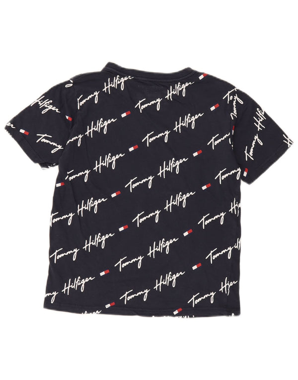 Chłopięcy T-shirt z grafiką Tommy Hilfiger 12-13 lat, granatowa, bawełniana