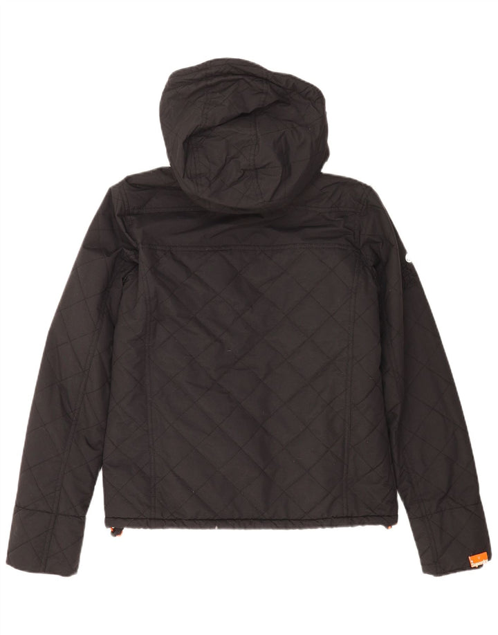 Męska wiatrówka Superdry z kapturem i kapturem UK 36, mała czarna