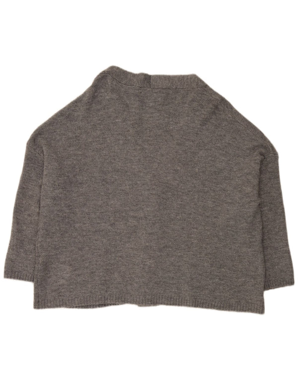 Damski sweter oversize Zara UK 14 Średni szary, nakrapiany akryl