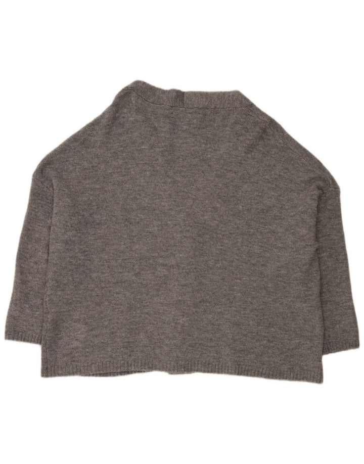 Damski sweter oversize Zara UK 14 Średni szary, nakrapiany akryl