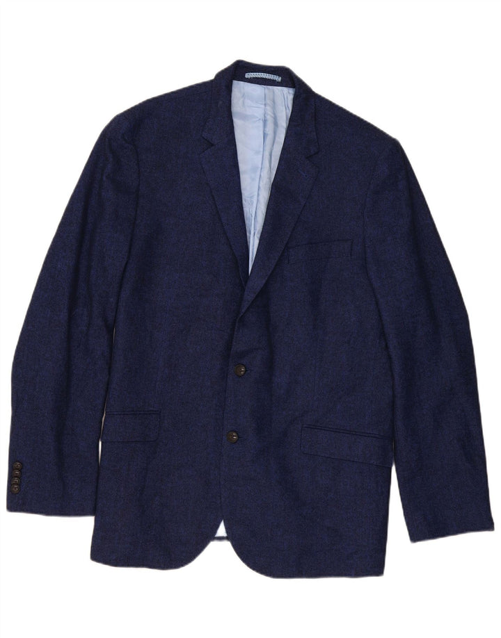 Marks & Spencer Męska marynarka zapinana na 2 guziki, UK 44 XL, granatowa, w jodełkę
