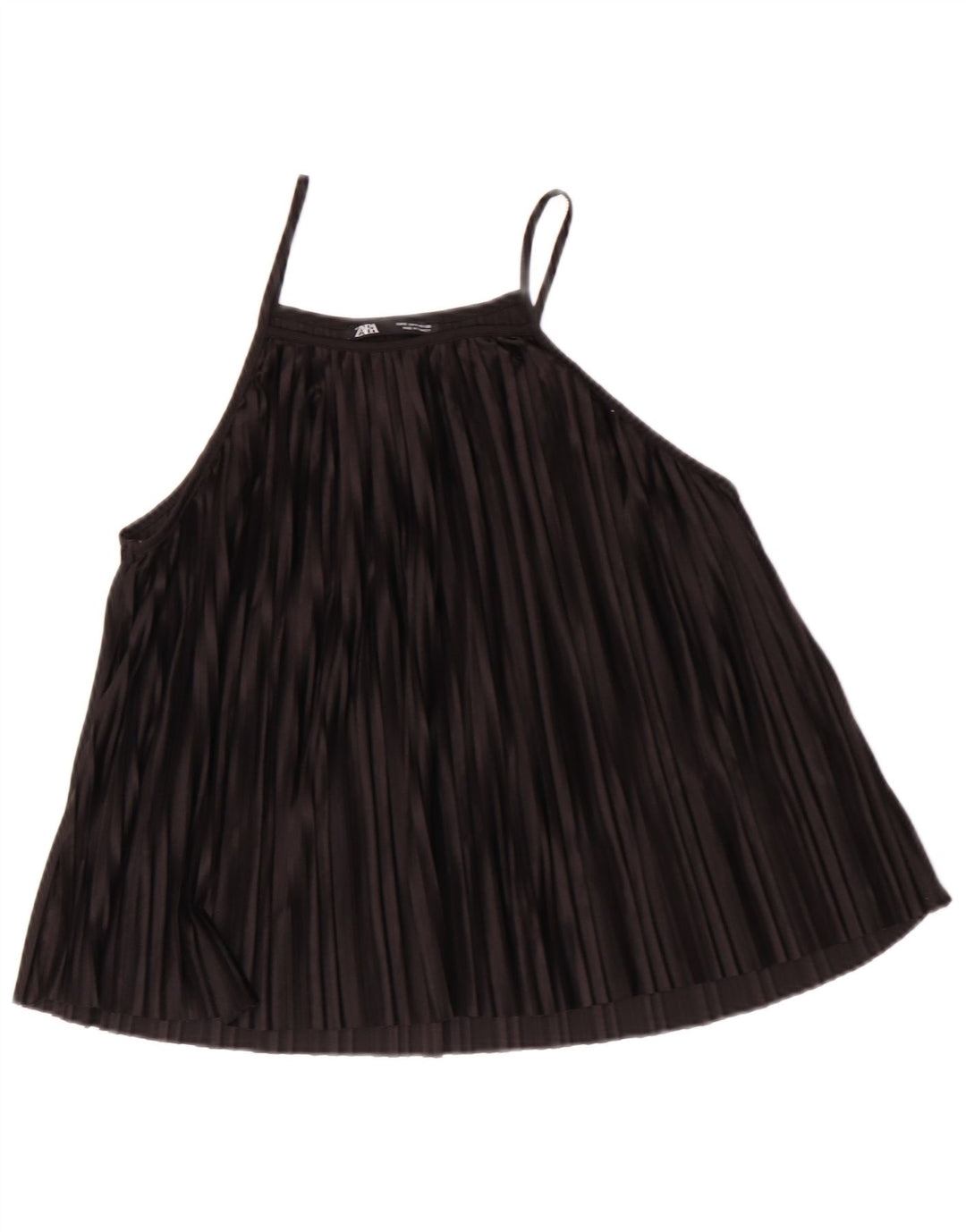 ZARA Womens Cami Top UK 10 Small Black Polyester