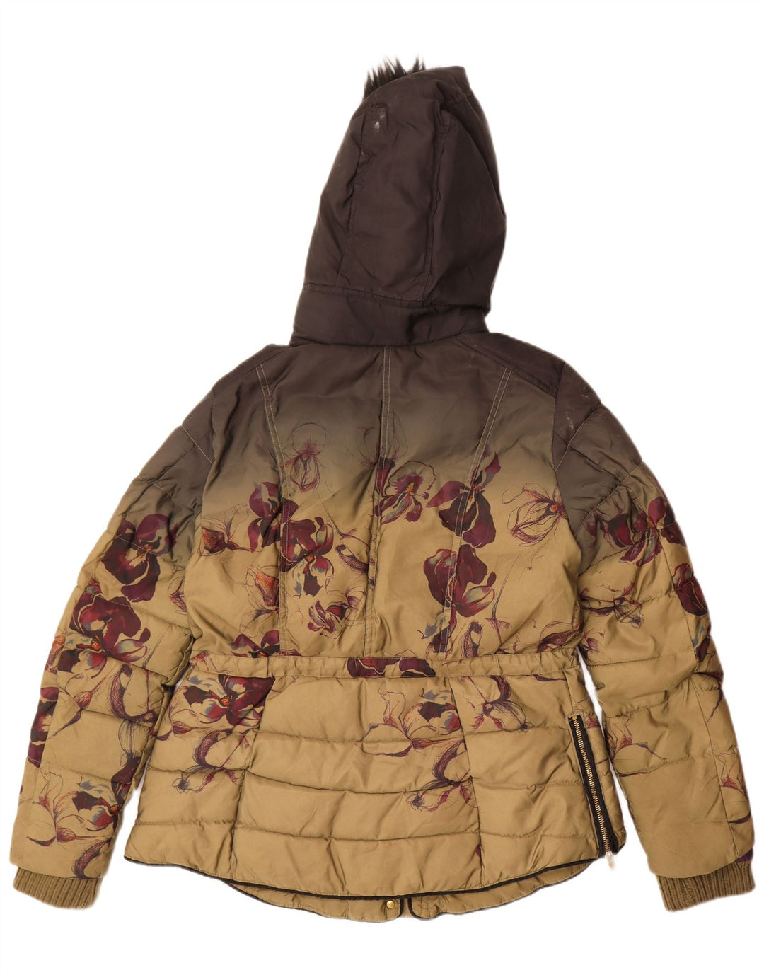 Damska kurtka oversize Desigual z wyściełaną grafiką EU 46 XL, wielokolorowa