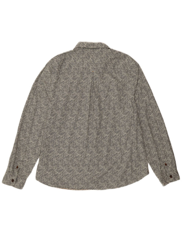 Koszula męska slim fit White Stuff 2XL, niebieska, geometryczna bawełna