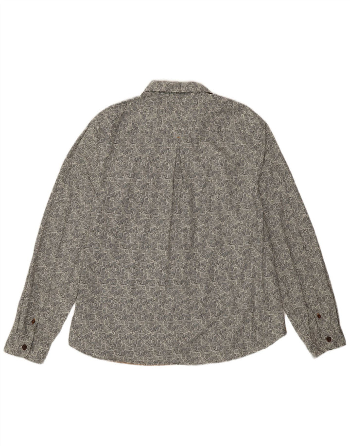 Koszula męska slim fit White Stuff 2XL, niebieska, geometryczna bawełna
