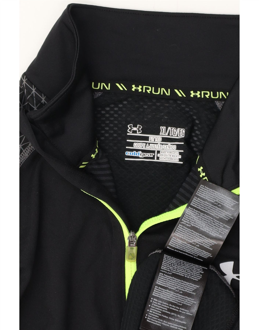 Męski dres UNDER ARMOUR Cold Gear z zamkiem pod szyją, XL, czarny