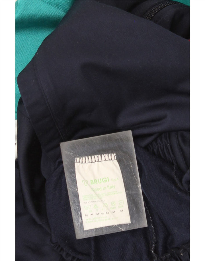 Męska kurtka dresowa Brugi USA z grafiką, średnia granatowa, blok kolorów