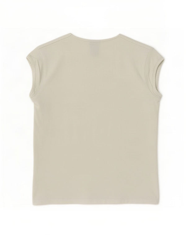 Nike Womens T-Shirt Top UK 12 Medium White Cotton