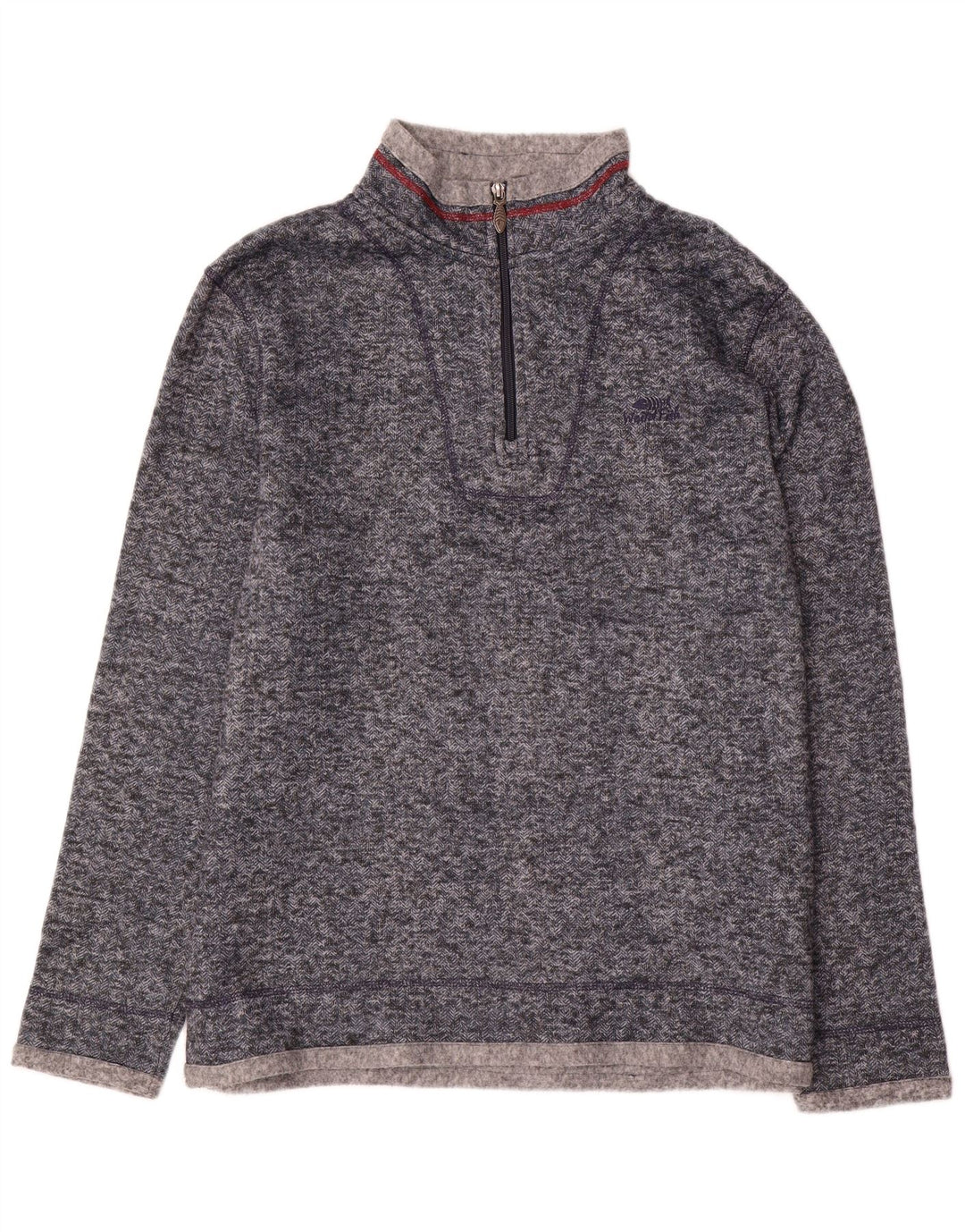 Weird Fish Męski sweter z zamkiem błyskawicznym XL, granatowy, nakrapiany poliester