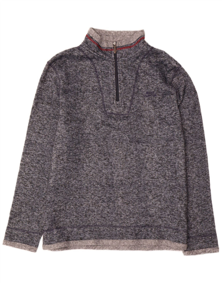 Weird Fish Męski sweter z zamkiem błyskawicznym XL, granatowy, nakrapiany poliester