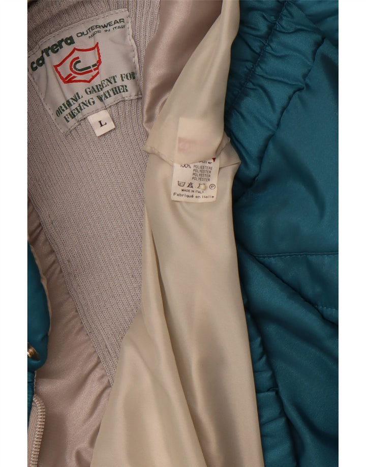 Męska ocieplana kurtka CARRERA UK 40, duży, niebieski, poliester z blokami kolorów