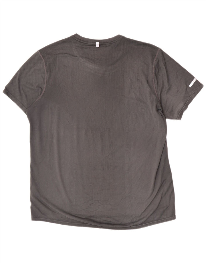 Męski T-shirt z grafiką Nike, duży, szary, sportowy