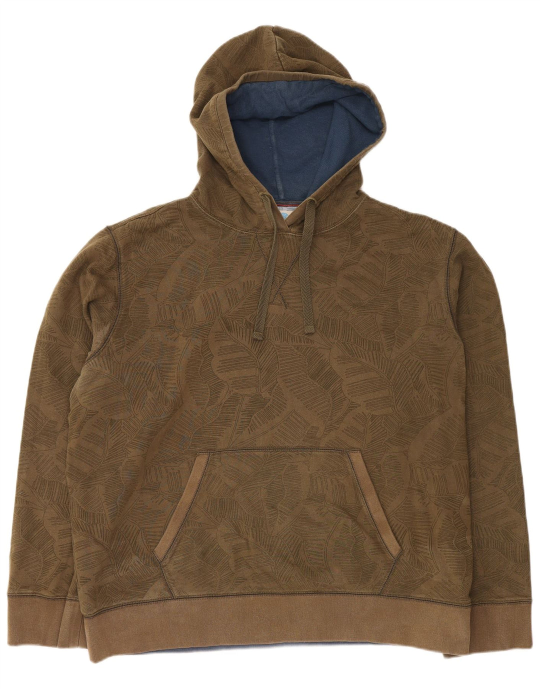 Męski sweter z kapturem Fat Face w abstrakcyjny wzór, 2XL, bawełna khaki