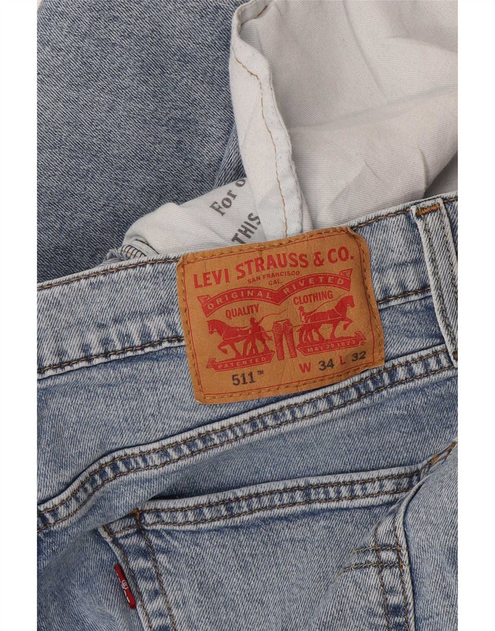 Męskie jeansy Levi's 511 Slim W34 L32 Niebieskie