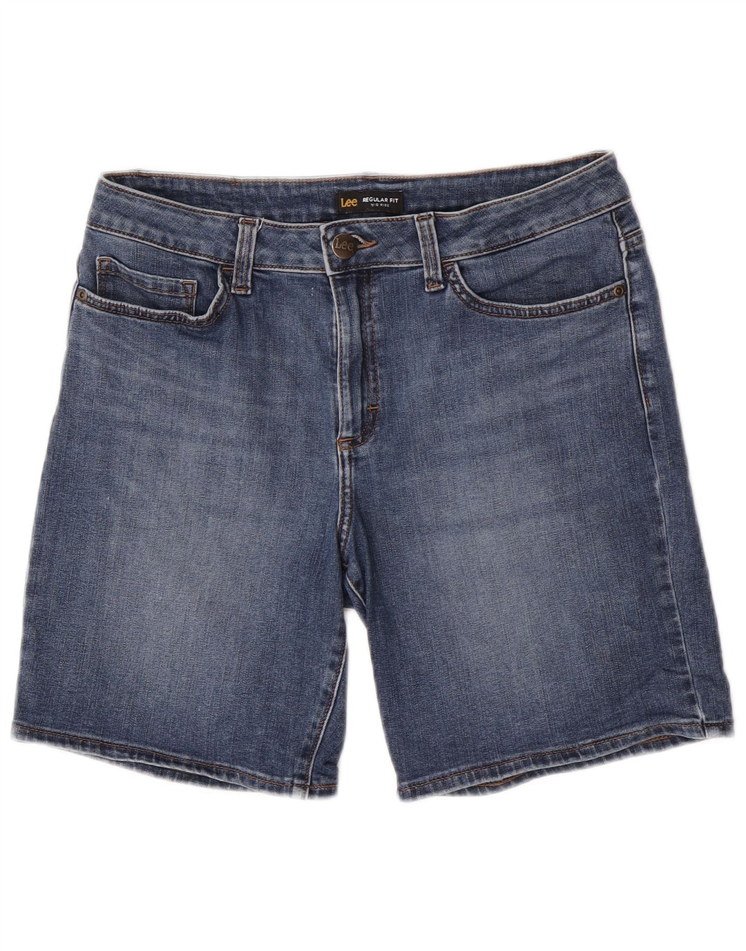Damskie spodenki jeansowe Lee ze średnim stanem i regularnym krojem US 8 Medium W30, niebieska bawełna