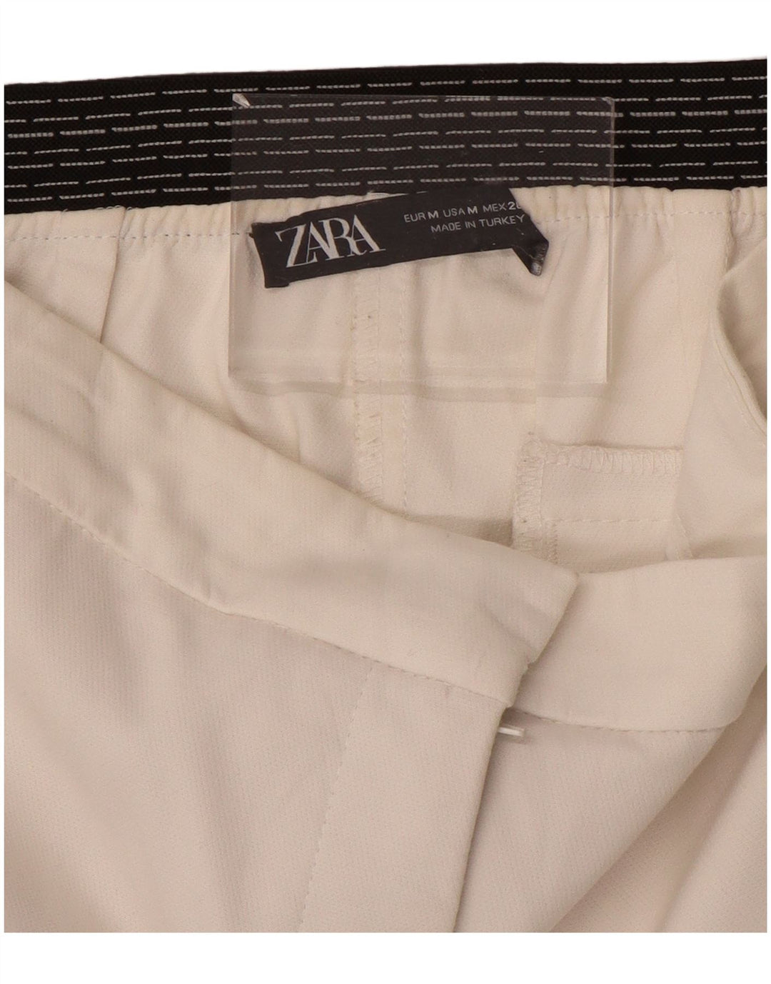 Damskie proste spodnie chino ZARA, średnie W28 L27, białe