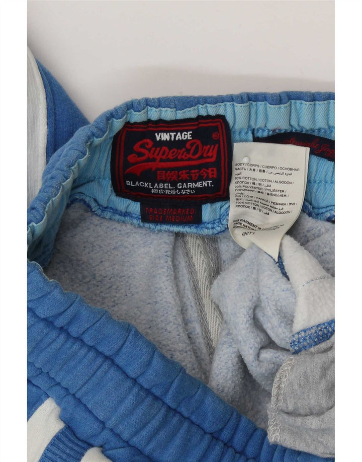 Męskie spodnie dresowe Superdry, bawełna w kolorze średniego błękitu