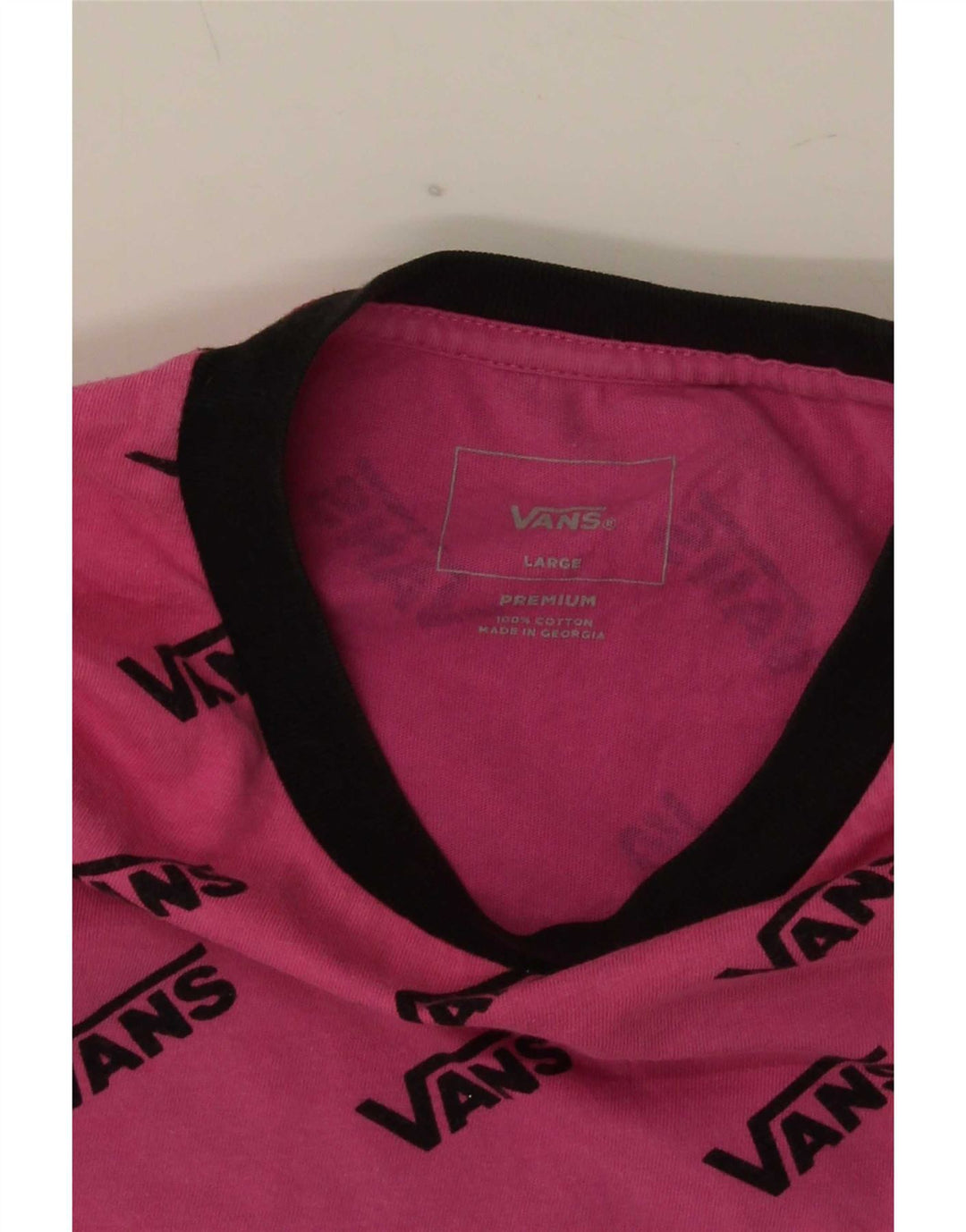 Męski T-shirt Vans z grafiką, duży, różowy, bawełniany
