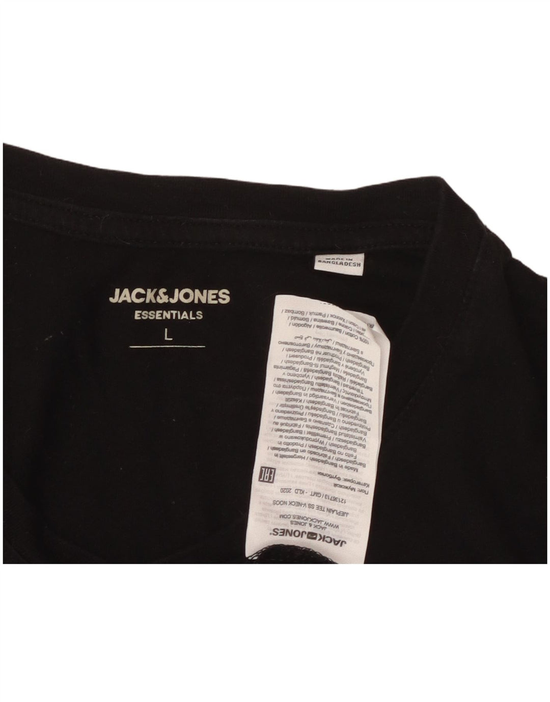 T-shirt męski JACK & JONES, duży, czarny, bawełniany