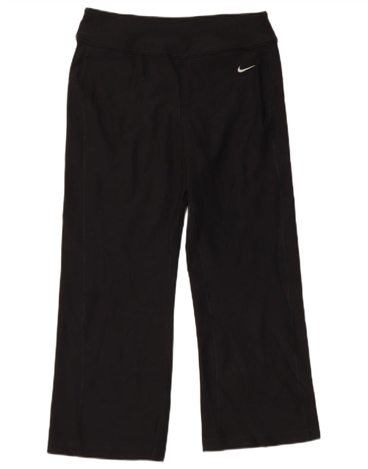 Damskie spodnie dresowe Nike Capri US 4/6, małe, czarne, poliestrowe