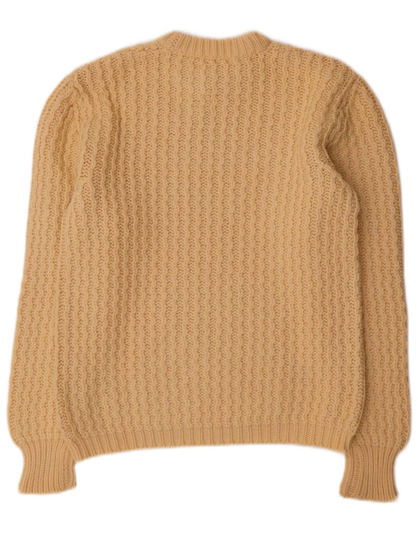 Sweter damski VINTAGE z okrągłym dekoltem UK 14 średni beż