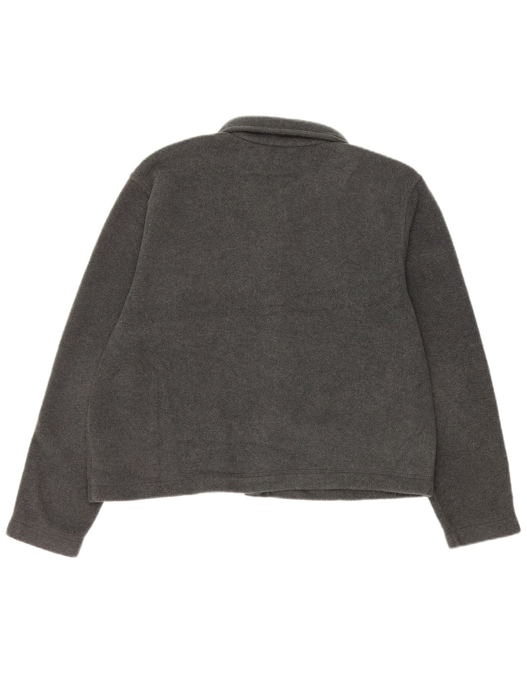 Damska kurtka polarowa typu oversize EDDIE BAUER, UK 10, mała, szary poliester