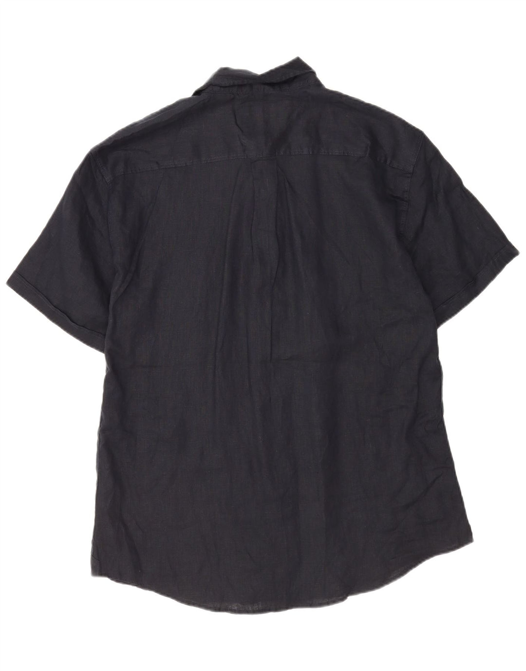 Koszula męska z krótkim rękawem Coast, 2XL, granatowa, lniana