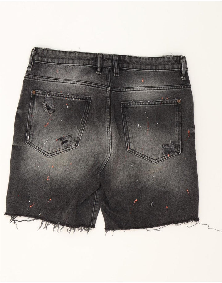 Męskie spodenki jeansowe ZARA w trudnej sytuacji EU 42, duże W32, szara bawełna