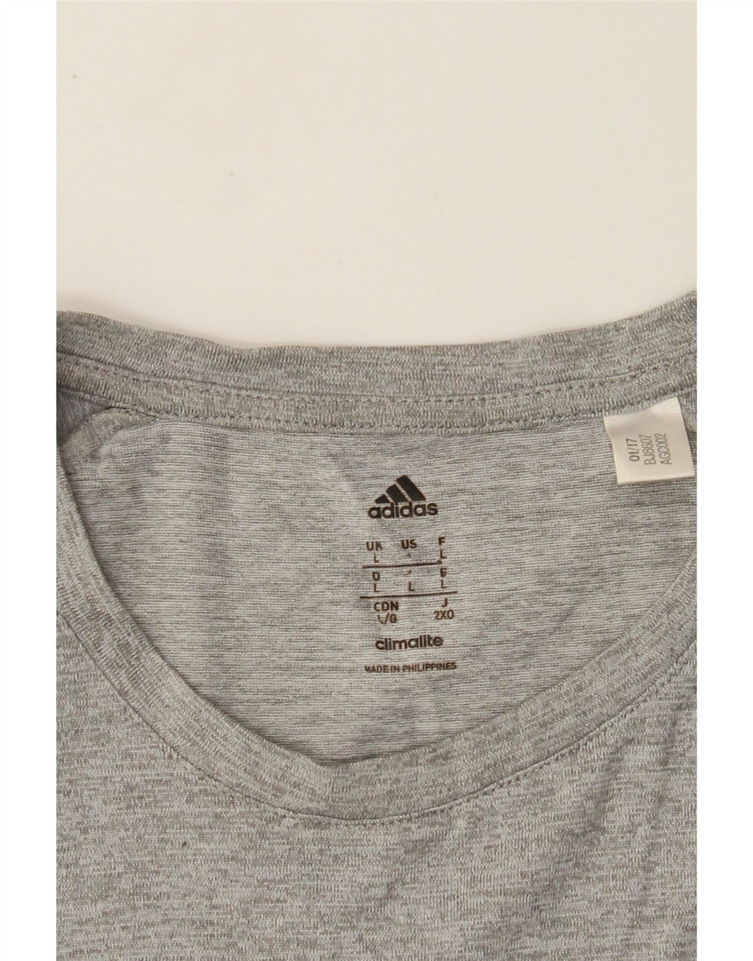 Męski T-shirt ADIDAS Climalite, duży, szary, nakrapiany