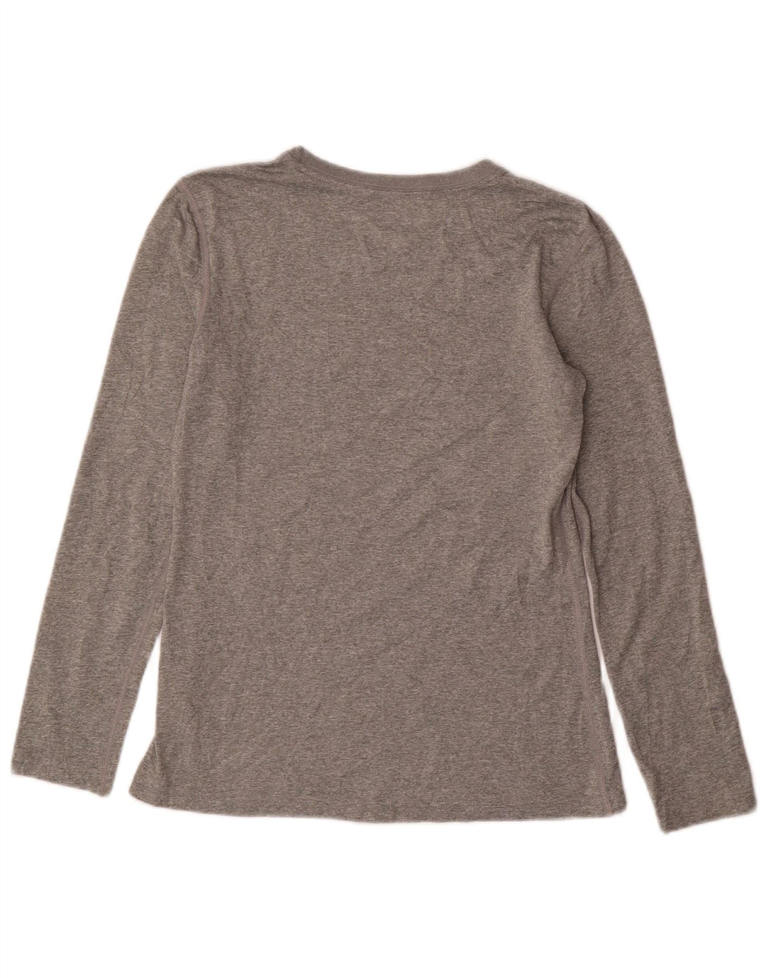 Damska koszulka Nike Dri Fit o regularnym kroju z długim rękawem, UK 10, mały, szary poliester