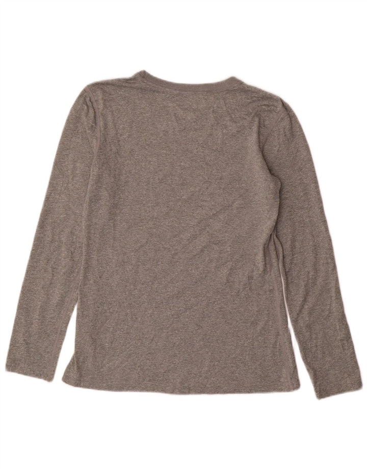 Damska koszulka Nike Dri Fit o regularnym kroju z długim rękawem, UK 10, mały, szary poliester