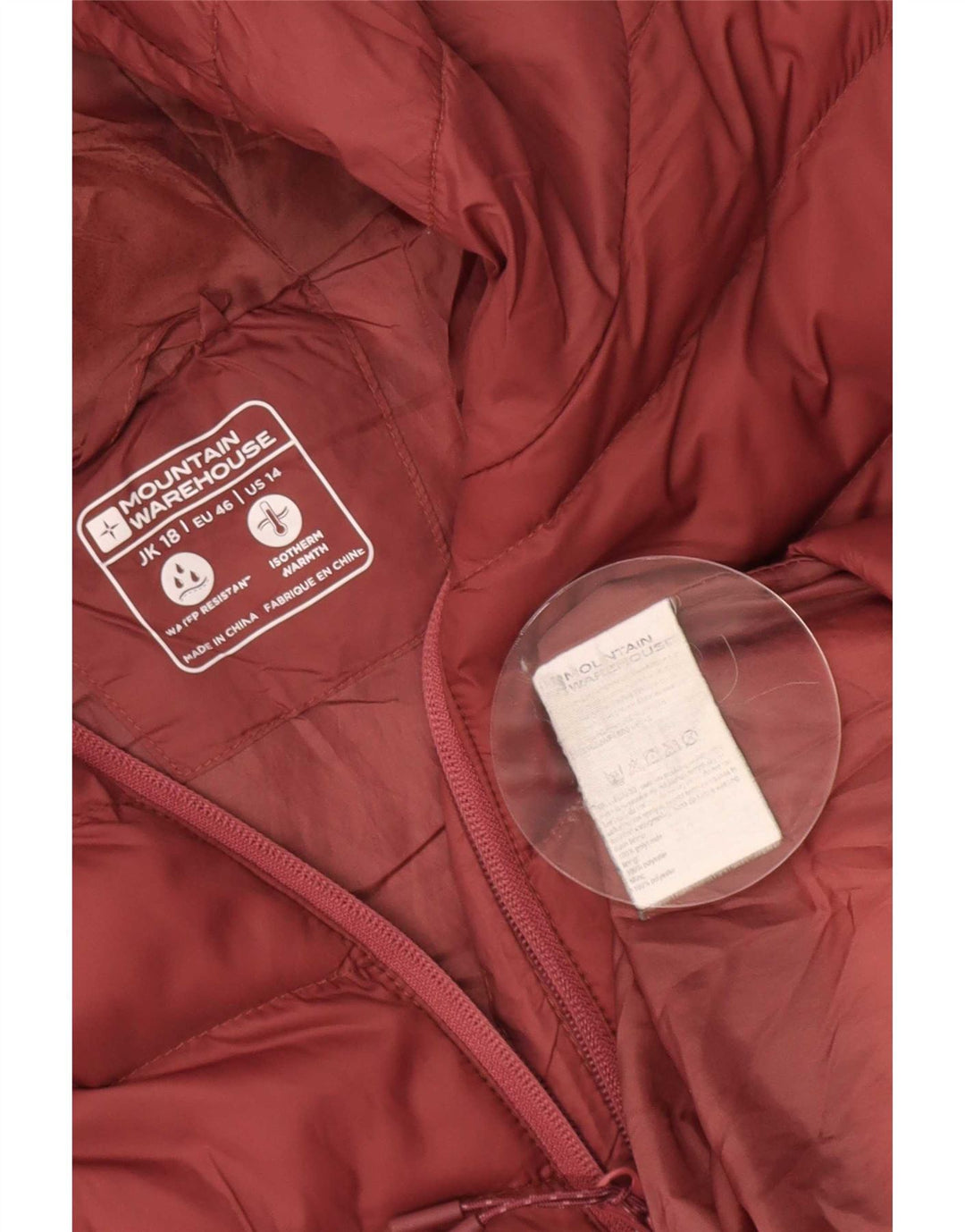 Ocieplana kurtka damska Mountain Warehouse UK 18 XL czerwona poliamid