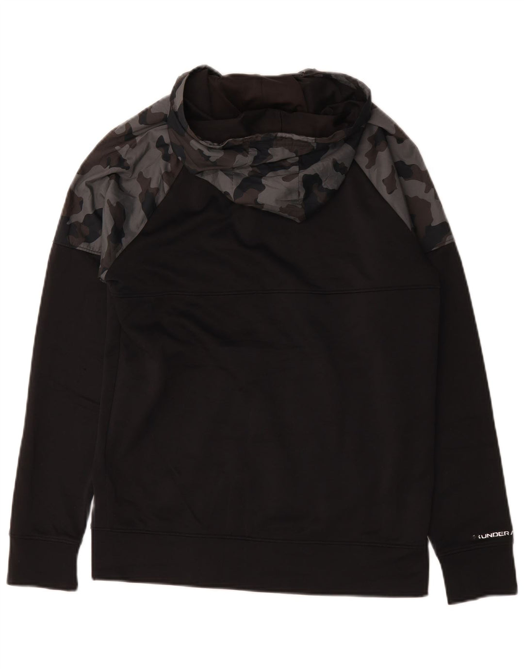 Męski sweter z kapturem i zamkiem Under Armour, mały, czarny kamuflaż, poliester