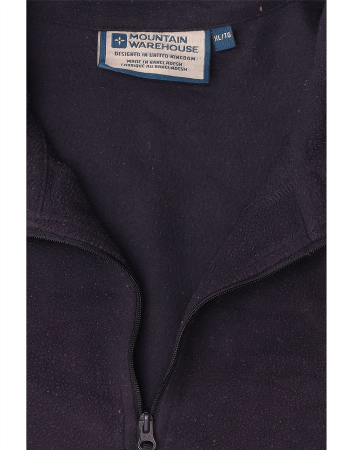 Męski sweter polarowy Mountain Warehouse z zamkiem błyskawicznym XL, granatowy, poliester