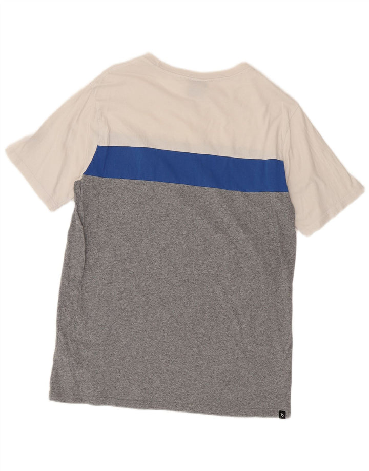 T-shirt męski Rip Curl o standardowym kroju, duży, wielokolorowy z blokami kolorów