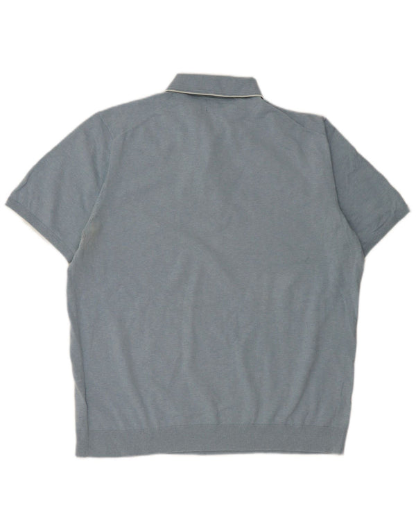 Męska koszulka polo Marks & Spencer XL, niebieska, bawełniana