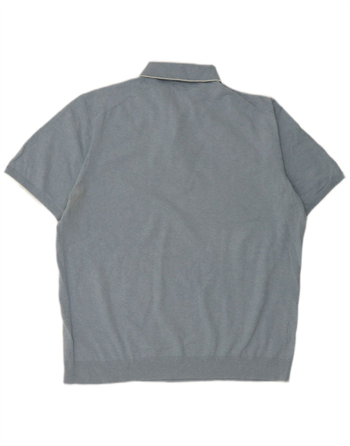 Męska koszulka polo Marks & Spencer XL, niebieska, bawełniana