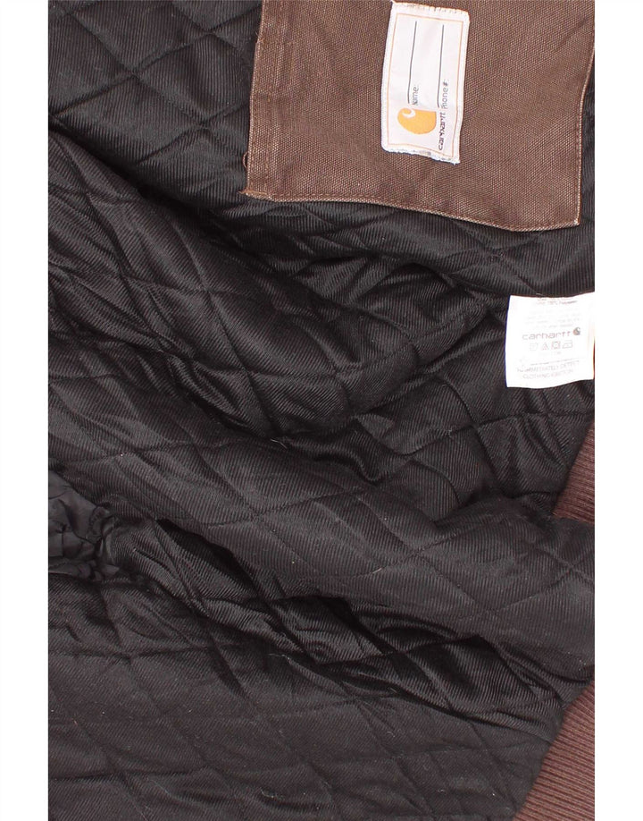 Kurtka bomberka Carhartt chłopięca z kapturem, 7-8 lat, mała, brązowa, bawełniana