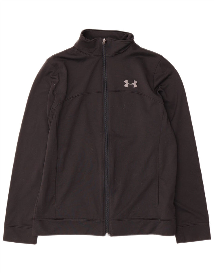 Kurtka dresowa chłopięca Under Armour, duża, czarna, poliester, 11-12 lat