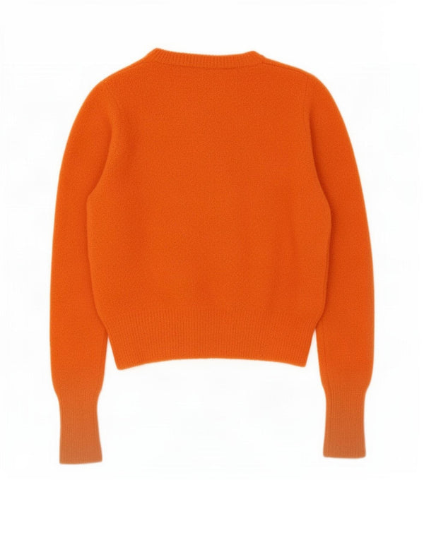 Damski sweter Zara z dekoltem w łódkę, UK 12, średni pomarańczowy nylon