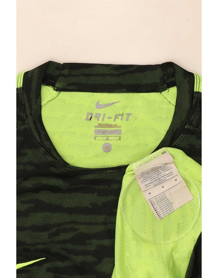 Męski T-shirt Nike Dri Fit Top, średni zielony kamuflaż, poliester