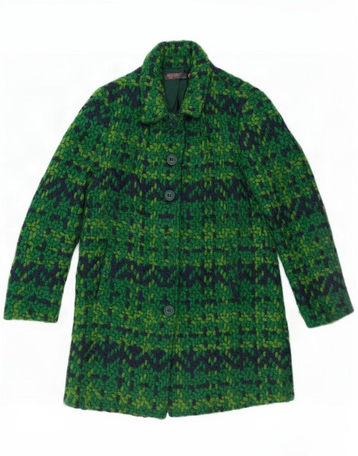 Desigual damski płaszcz EU 44 XL, zielony, geometryczny poliester