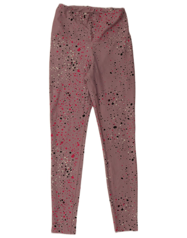 Damskie legginsy Reebok Speedwick UK 8/10, małe, różowe kropki, poliester