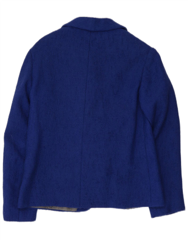 Damska marynarka VINTAGE zapinana na 4 guziki UK 12, średni niebieski