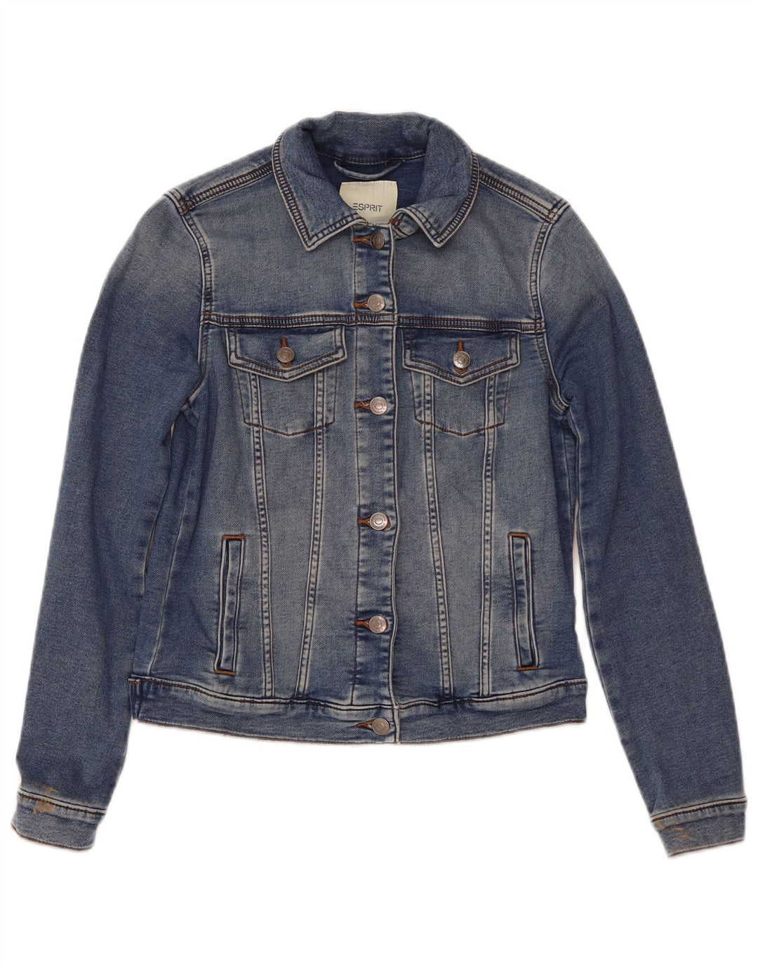 Damska kurtka dżinsowa Esprit Crop UK 10 Small, niebieska bawełna
